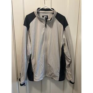 Dry‎ Joys by Foot Joy Windbreaker Golf Jacket Mens XXL Tan Black